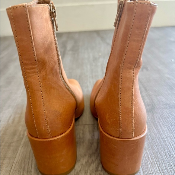 New Ankle Leather Y2K Boots Made in Portugal Tan Leather Boots Size 36 ~ Women’s - Picture 9 of 13